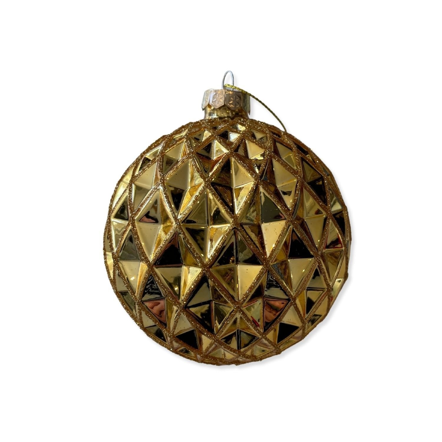 Gold Glass Bauble, 10cm - My Christmas