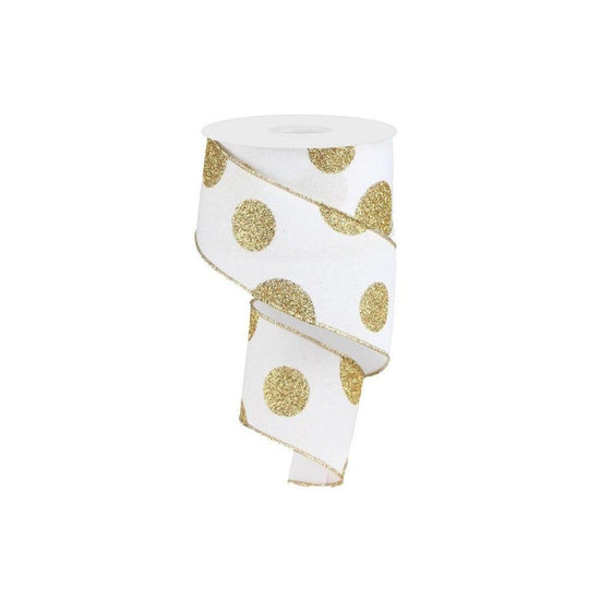 Gold Polka Dot Ribbon - My Christmas