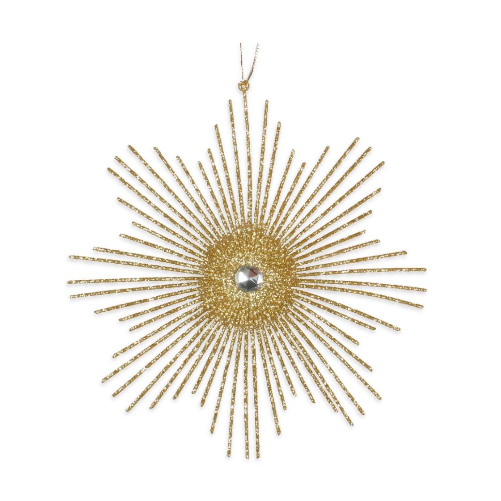 Gold Snowflake Burst Ornament, Pack of 6 - My Christmas