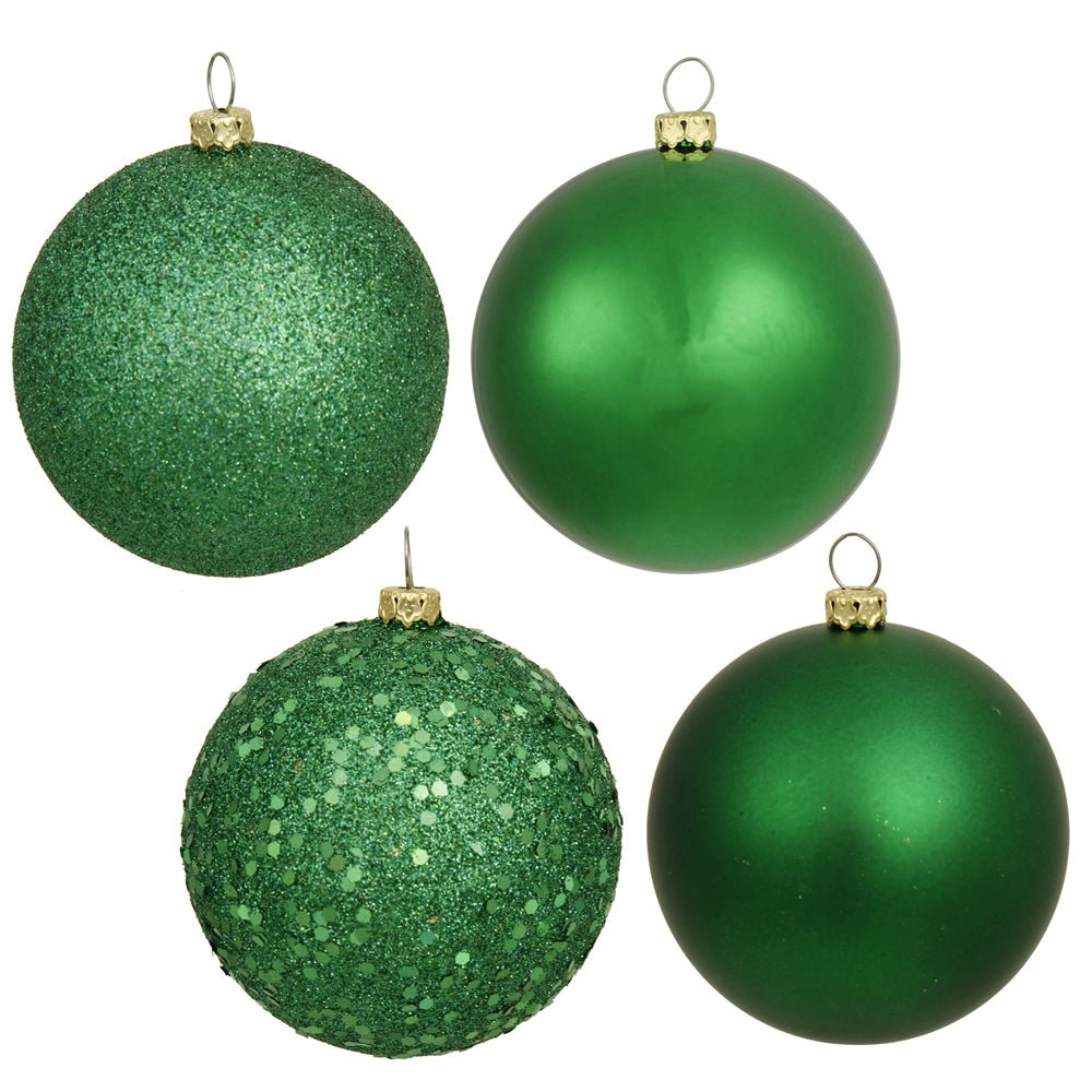 Green, 4 Finish Pack Of 4 Ball - My Christmas