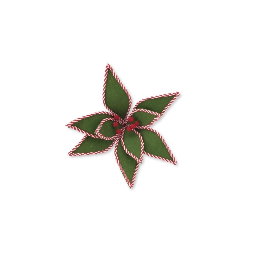 Green Flower with Red/White Trim - My Christmas