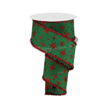 Green/Red Retro Star Ribbon - My Christmas