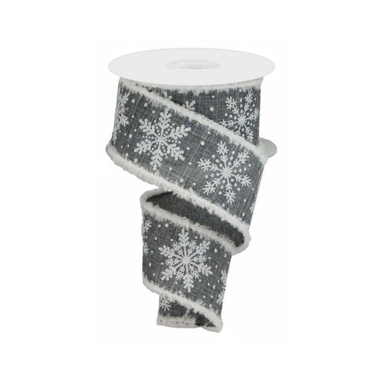 Grey Snowflake Ribbon - My Christmas