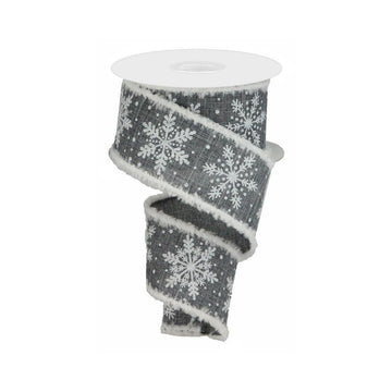 Grey Snowflake Ribbon - My Christmas