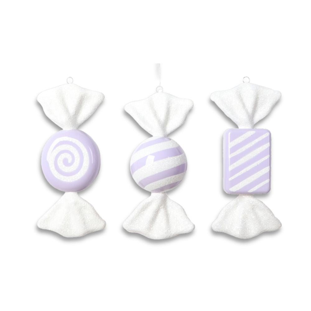 Lavender Candy Ornaments, Pack of 3 - My Christmas