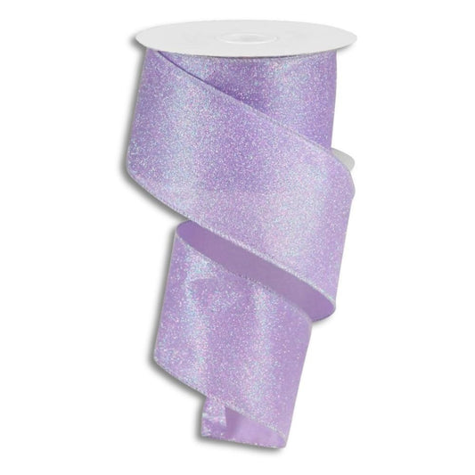 Lavender Iridescent Glitter Ribbon - My Christmas