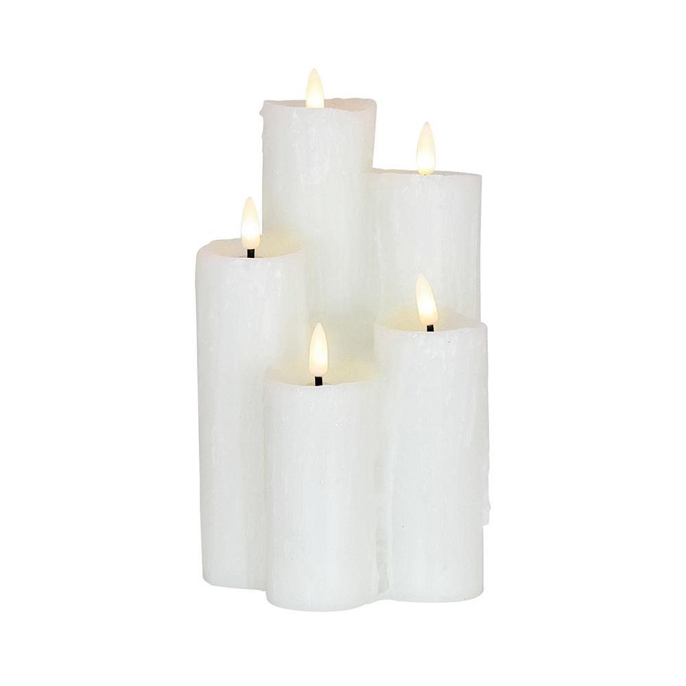 LED Wax Candle, Cluster Of 5 - My Christmas