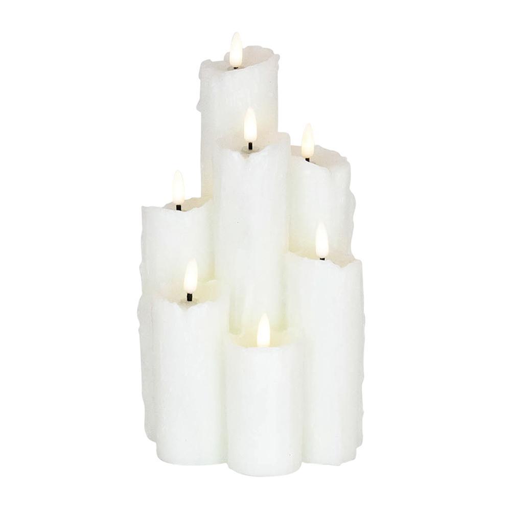 LED Wax Candle, Cluster Of 7 - My Christmas