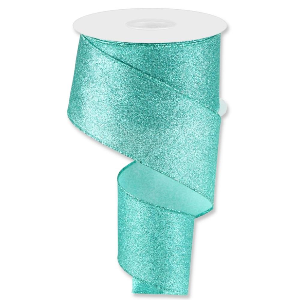 Light Blue Glitter Ribbon - My Christmas