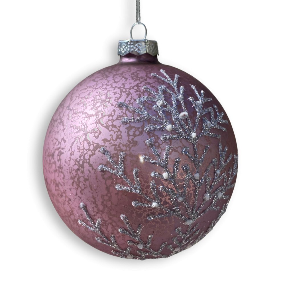 Lilac Glass Ball Ornament - My Christmas
