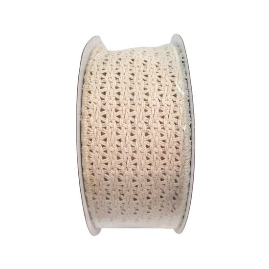 Linen Wafle Ribbon, Natural - My Christmas