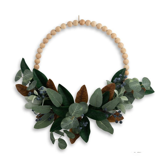 Magnolia Blueberry Crescent Wreath - My Christmas