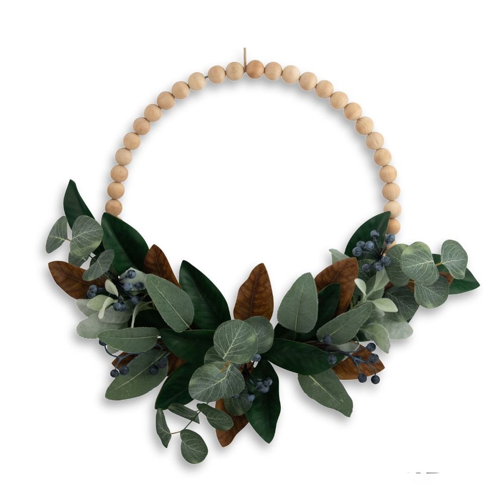 Magnolia Blueberry Crescent Wreath - My Christmas