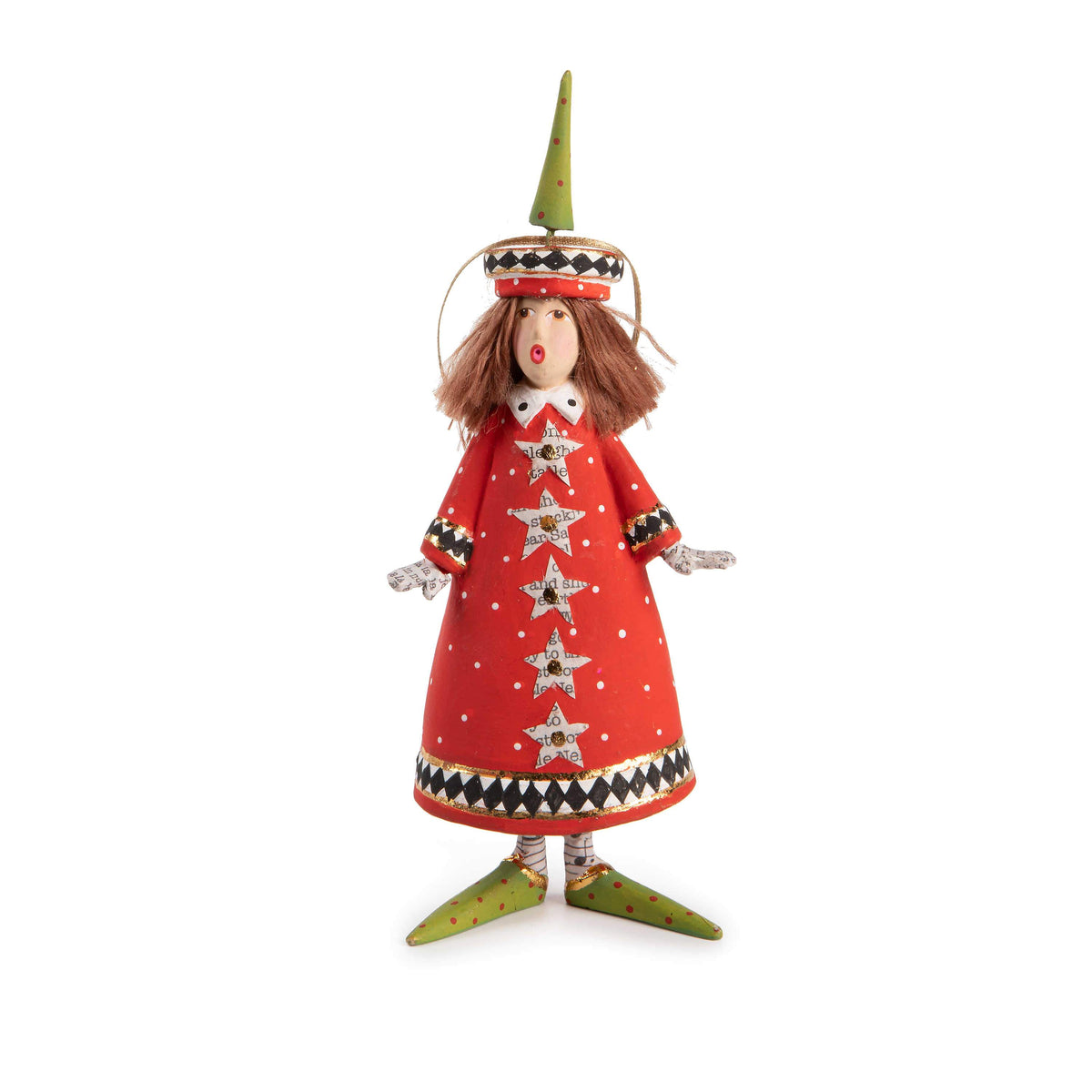 Mariah Red Polka Caroler Ornament - My Christmas