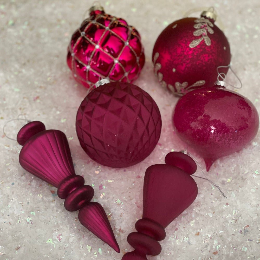 Matte Deep Pink Ornament - My Christmas
