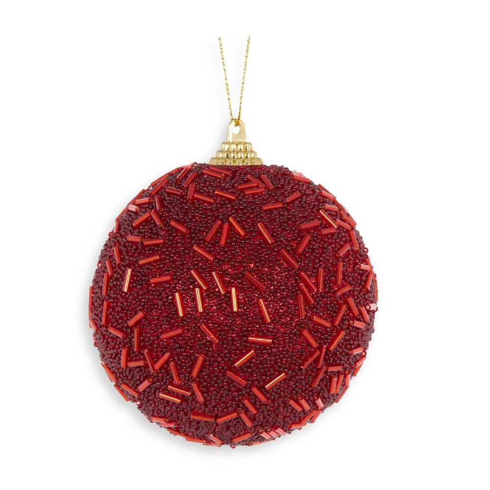 Matte Red Confetti Bauble - My Christmas