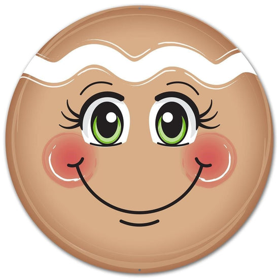 Metal Gingerbread Face Sign - My Christmas
