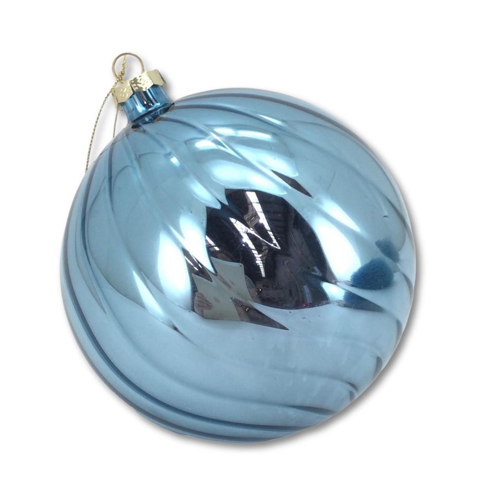 Metallic Blue Ball Ornament,15cm - My Christmas