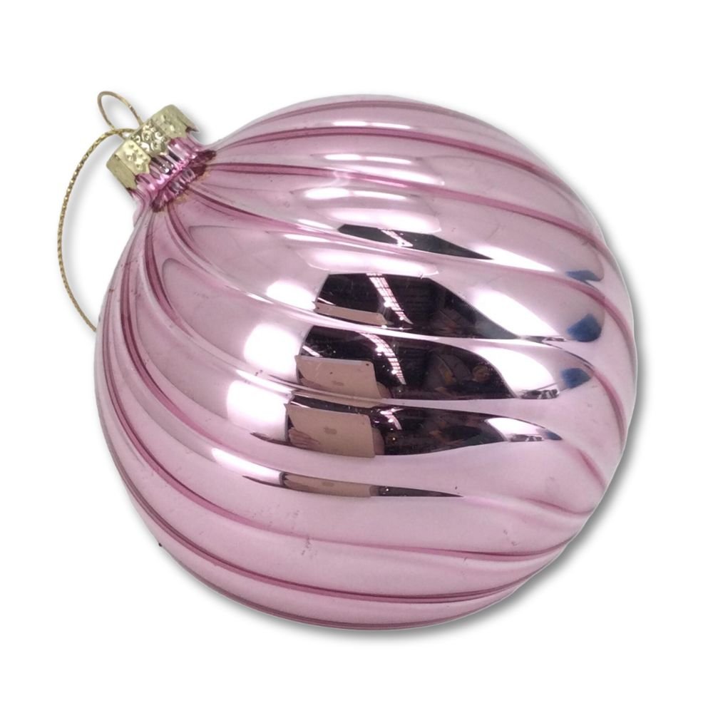 Metallic Pink Ball Ornament,10cm - My Christmas