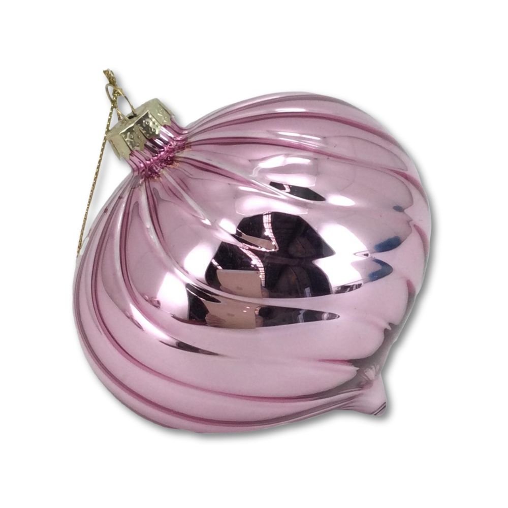 Metallic Pink Drop Ornament, 10cm - My Christmas