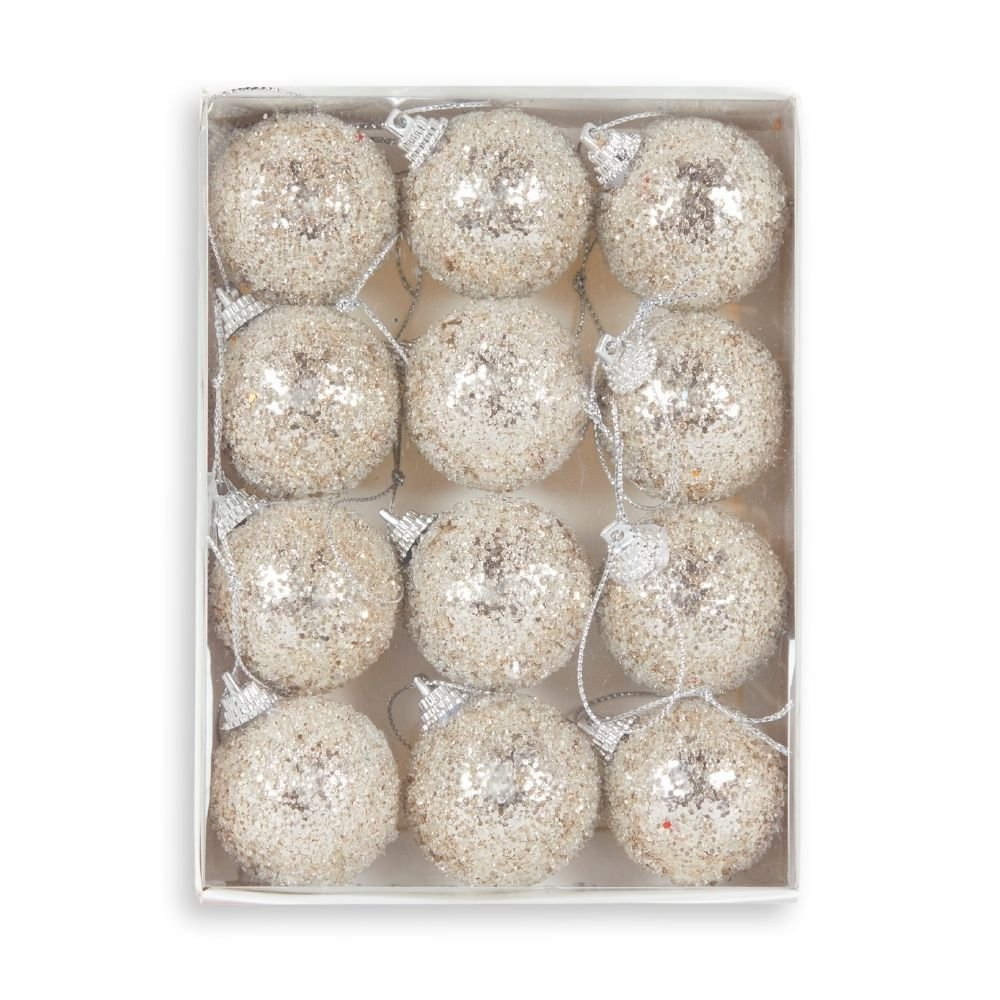 Mini Champagne Sugar Baubles, Pack of 12 - My Christmas