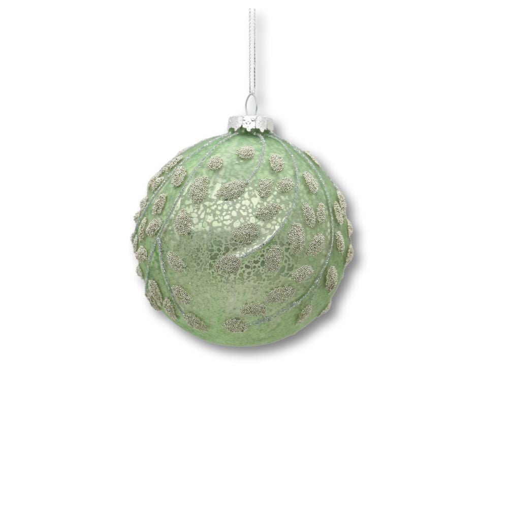 Mint Glass Ball Ornament - My Christmas
