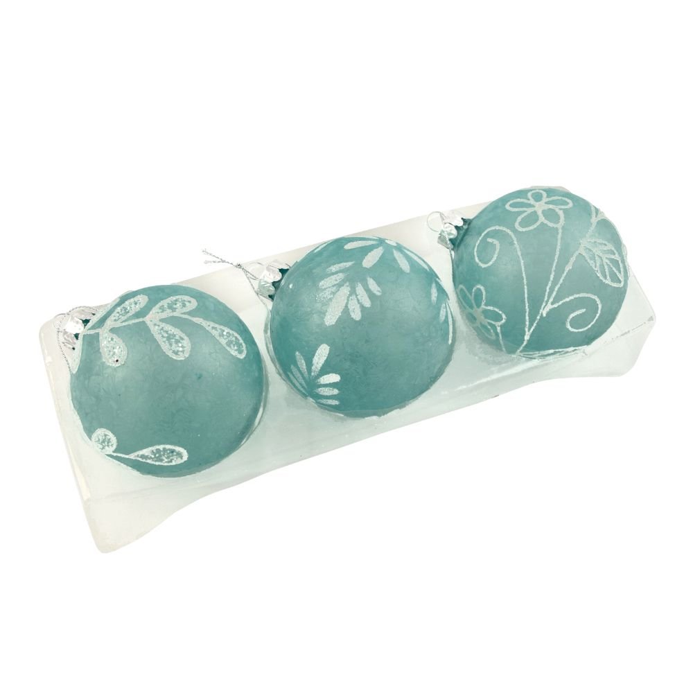 Mint Glass Bauble, Pack of 3 - My Christmas