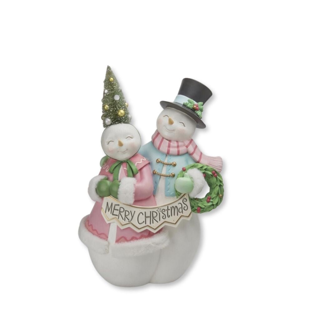 Mr & Mrs Snow Table Top Piece - My Christmas