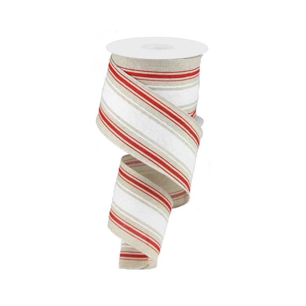 Natural/Red Stripe - My Christmas