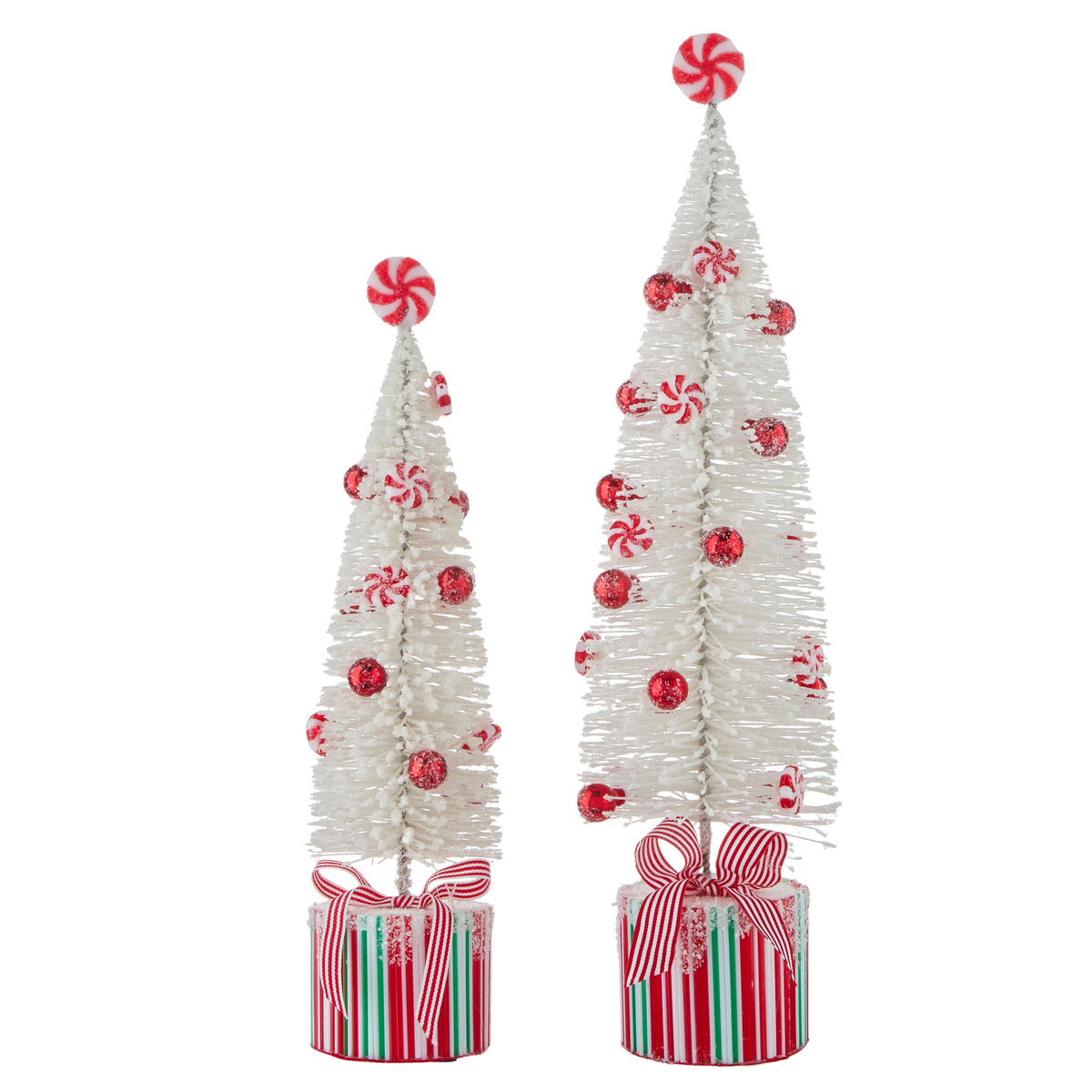 Pair Bottle Brush Trees - My Christmas