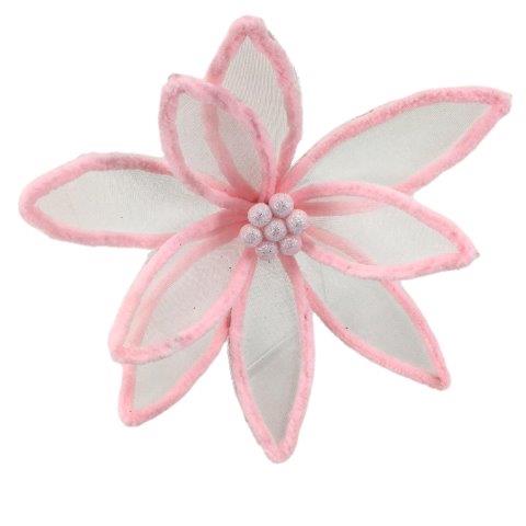 Pale Pink Sheer Flower Ornament - My Christmas