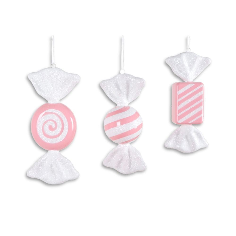 Pastel Pink Candy Ornaments, Pack of 3 - My Christmas