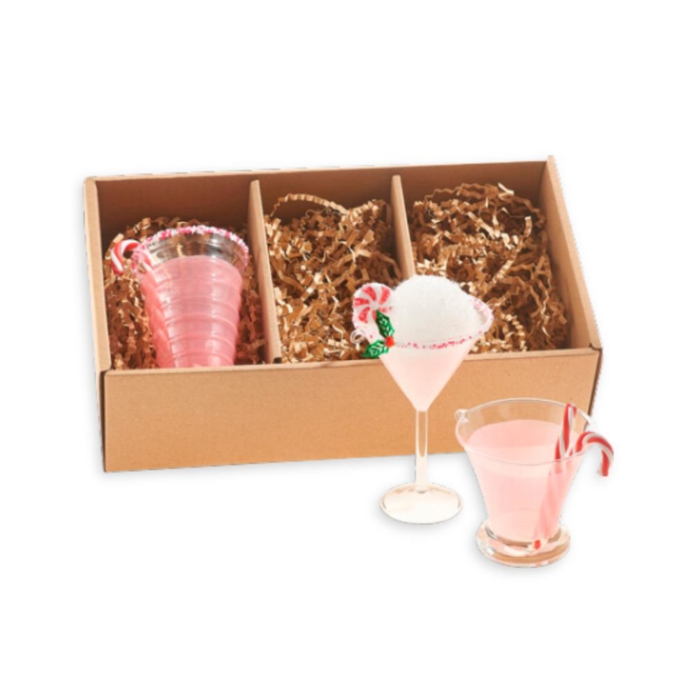 Peppermint Cocktail Ornaments, Box of 3 - My Christmas