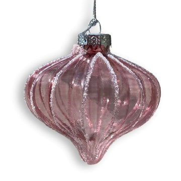 Pink Glass Onion Ornament - My Christmas