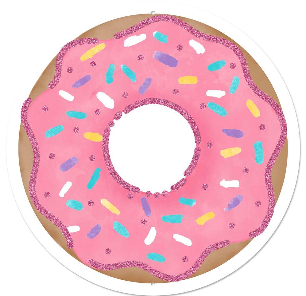 Pink Glitter Donut Sign - My Christmas
