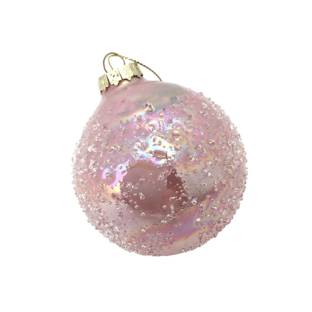 Pink Iridescent Bauble, 8cm - My Christmas