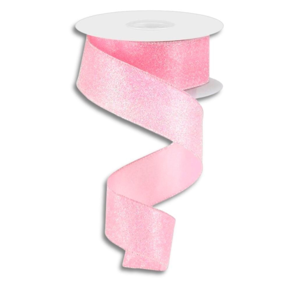 Pink Iridescent Glitter Ribbon - My Christmas