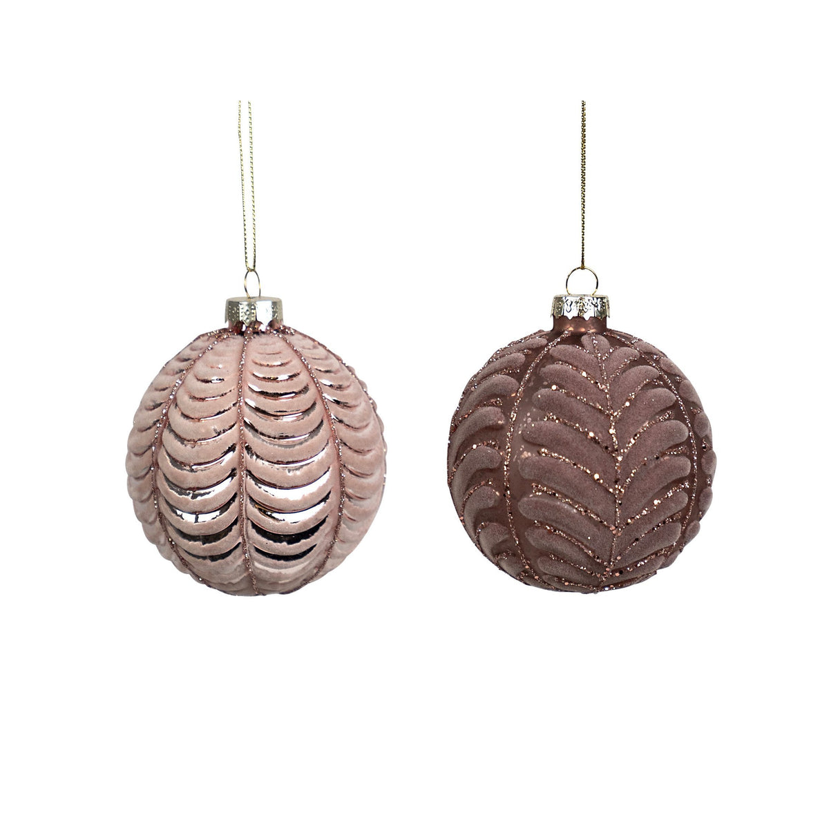 Pink Ribbed Bauble - My Christmas