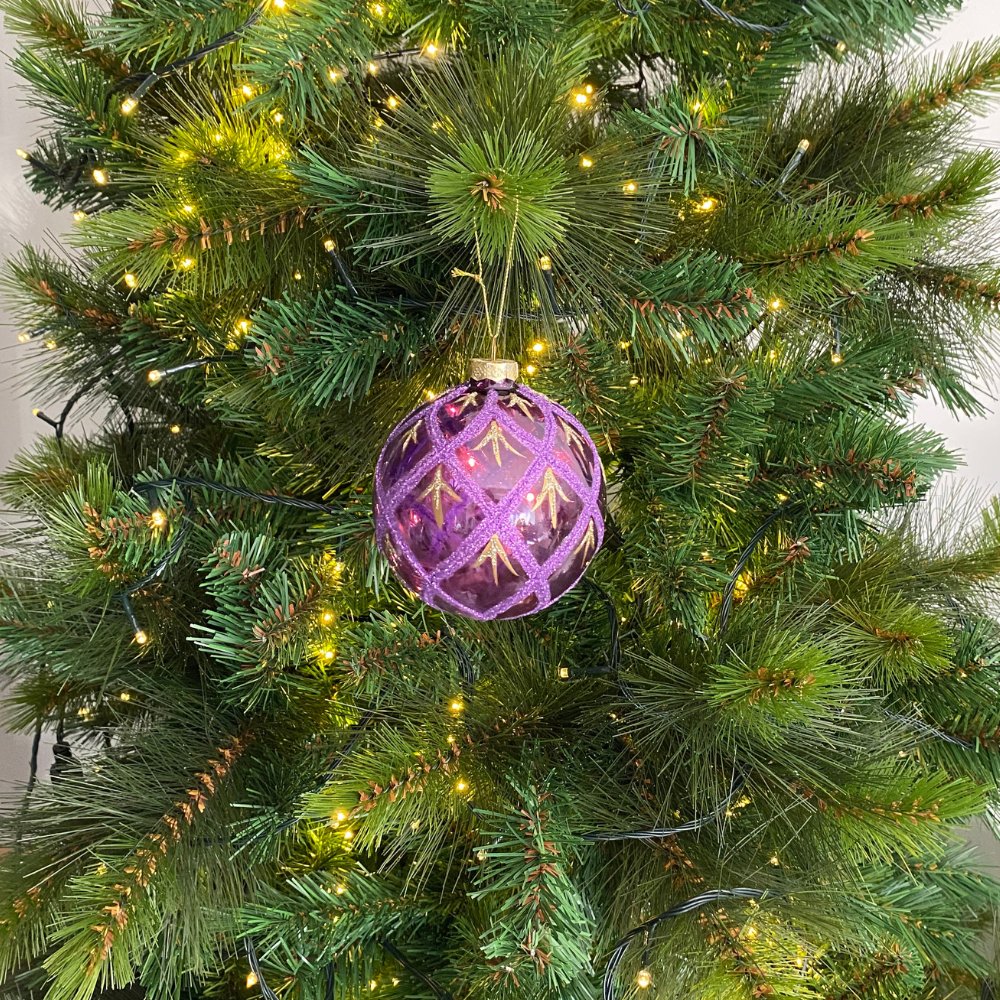 Purple Glass Ball Ornament - My Christmas