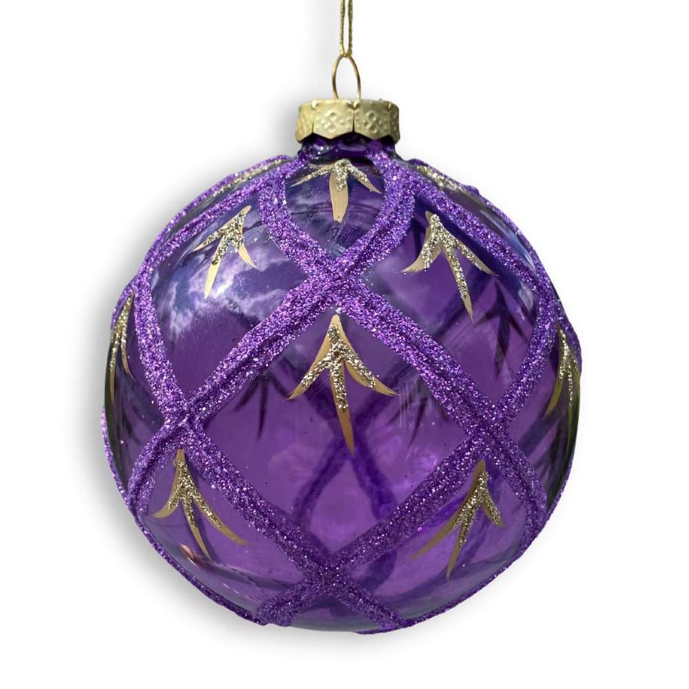 Purple Glass Ball Ornament - My Christmas