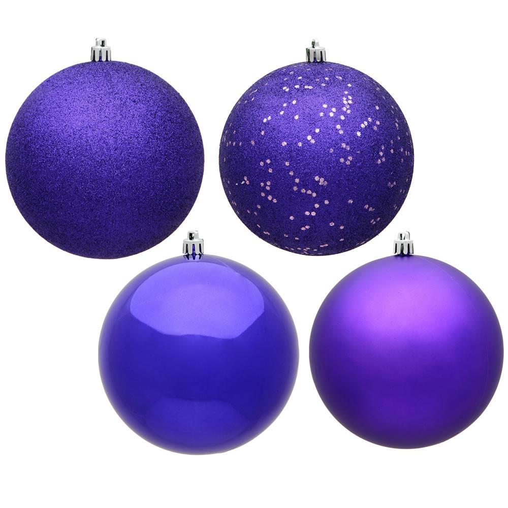 Purple Shatterproof Baubles, 2 Sizes - My Christmas