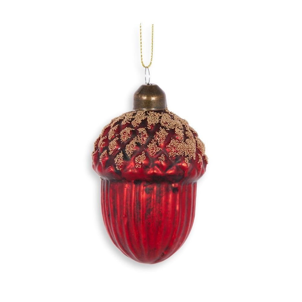 Red Acorn Bauble - My Christmas