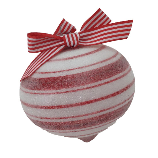 Red and White Onion Ornament, 10cm - My Christmas