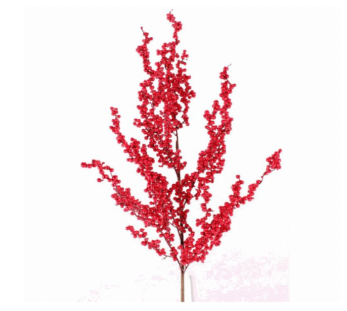 Red Frosted Dewberry Spray - My Christmas