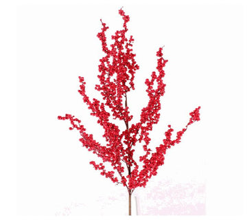 Red Frosted Dewberry Spray - My Christmas
