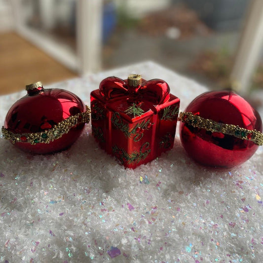 Red Glass Onion Ornament - My Christmas