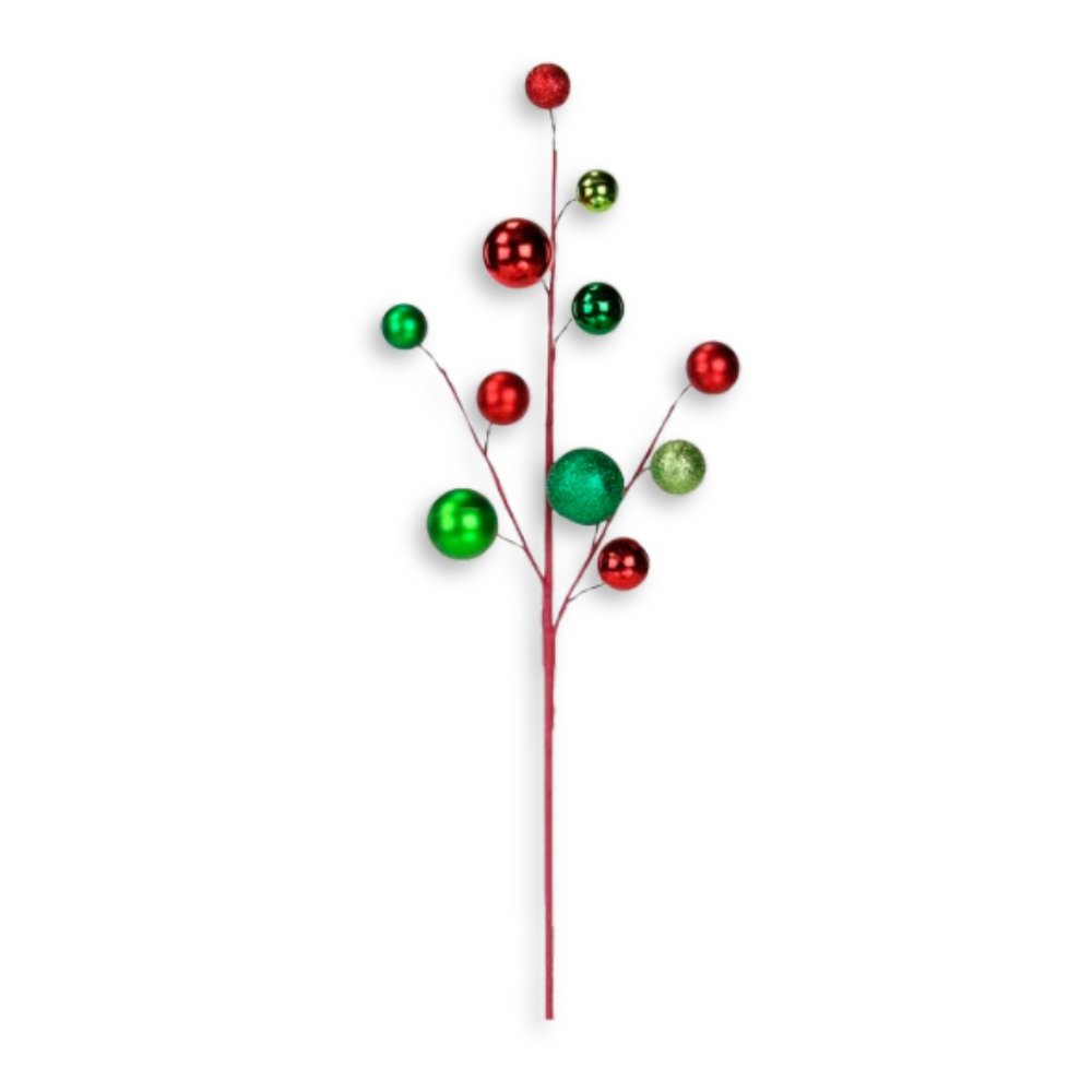 Red &amp; Green Ball Spray - My Christmas