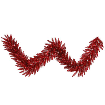 Red Tinsel Garland, 2.7m - My Christmas