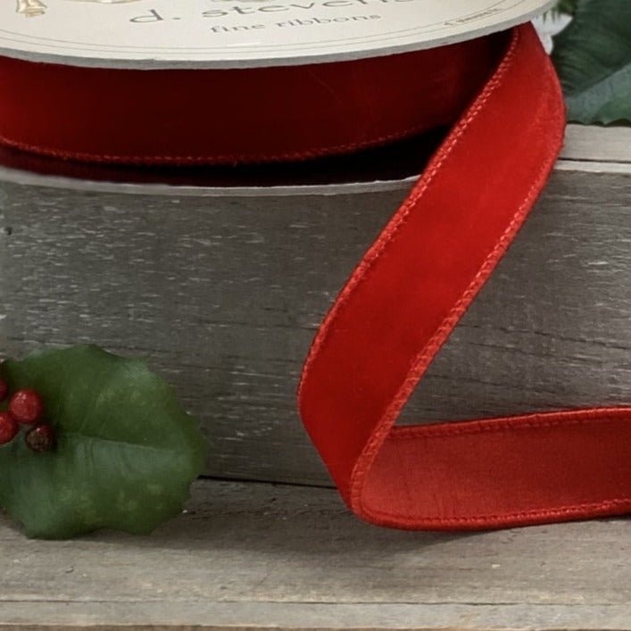 Red Velvet Ribbon, 2.5cm - My Christmas
