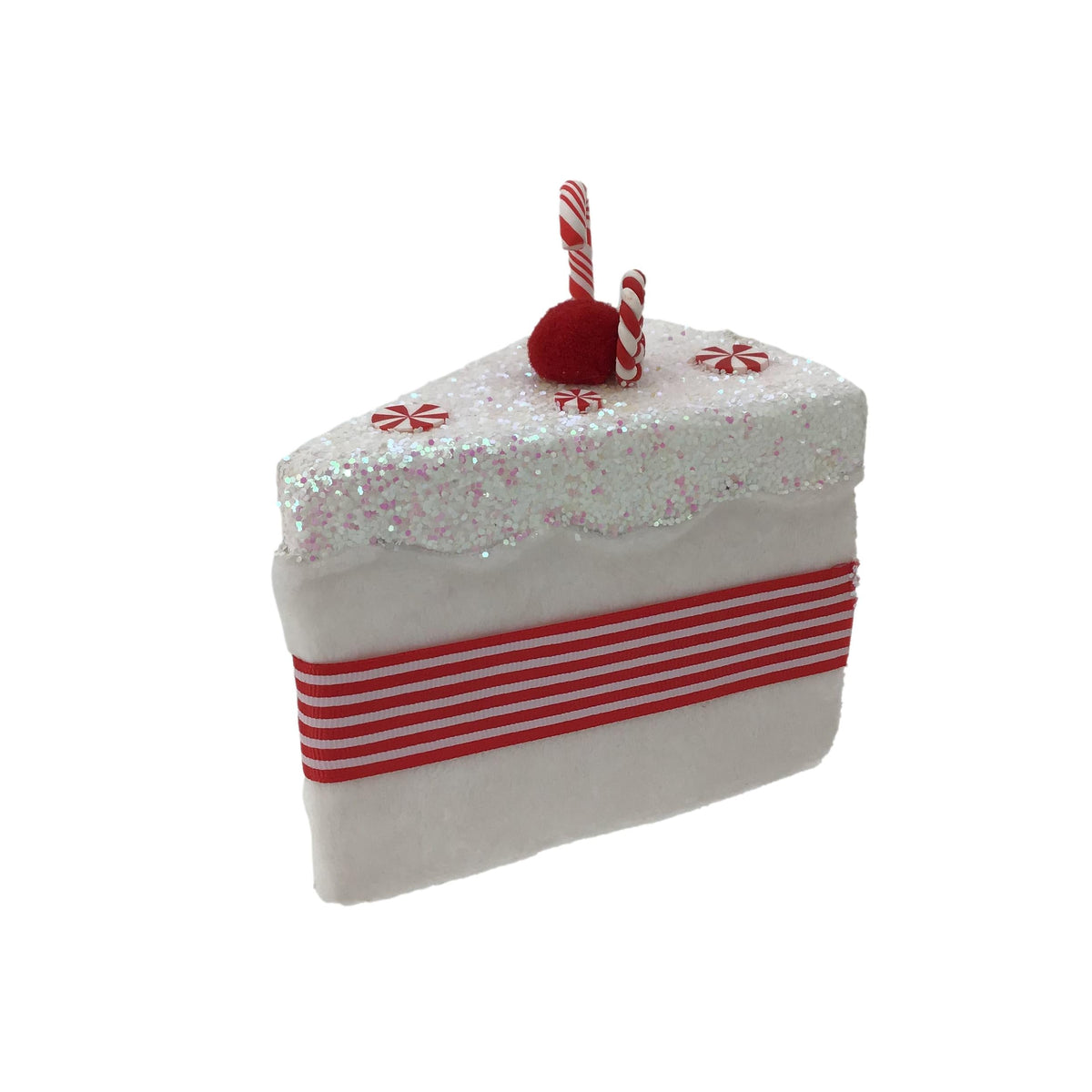 Red &amp; White Cake Slice - My Christmas